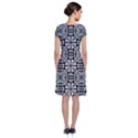 Fabric Geometric Shape Short Sleeve Front Wrap Dress View2