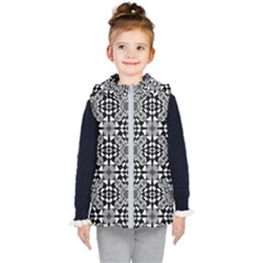 Fabric Geometric Shape Kids  Hooded Puffer Vest by HermanTelo