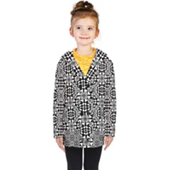 Fabric Geometric Shape Kids  Double Breasted Button Coat by HermanTelo