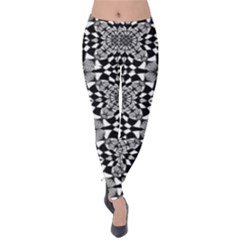 Fabric Geometric Shape Velvet Leggings