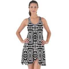 Fabric Geometric Shape Show Some Back Chiffon Dress by HermanTelo