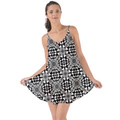 Fabric Geometric Shape Love The Sun Cover Up