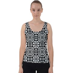 Fabric Geometric Shape Velvet Tank Top