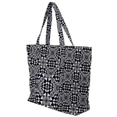 Fabric Geometric Shape Zip Up Canvas Bag by HermanTelo