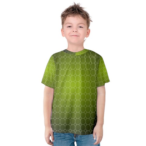 Hexagon Background Plaid Kids  Cotton Tee by Mariart