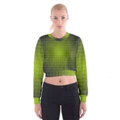 Hexagon Background Plaid Cropped Sweatshirt