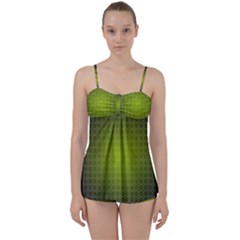 Hexagon Background Plaid Babydoll Tankini Set by Mariart