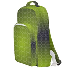 Hexagon Background Plaid Double Compartment Backpack