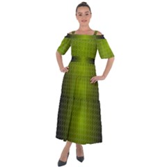 Hexagon Background Plaid Shoulder Straps Boho Maxi Dress  by Mariart