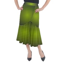 Hexagon Background Plaid Midi Mermaid Skirt