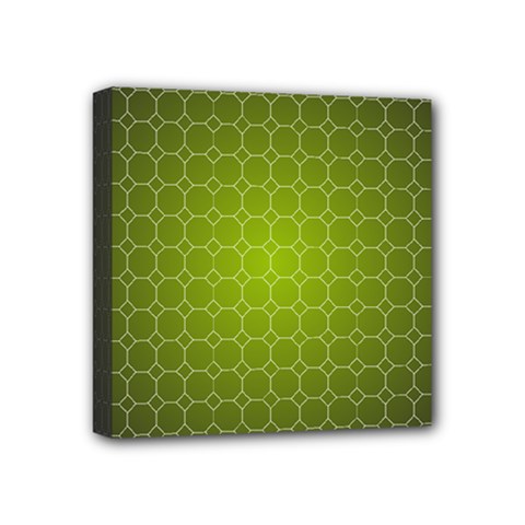 Hexagon Background Plaid Mini Canvas 4  X 4  (stretched) by Mariart