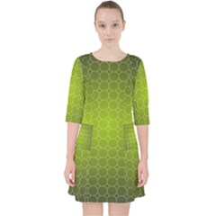 Hexagon Background Plaid Pocket Dress by Mariart