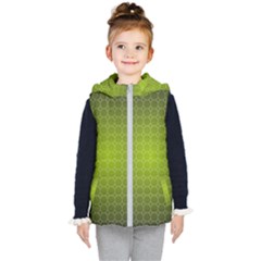 Hexagon Background Plaid Kids  Hooded Puffer Vest