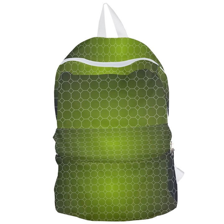 Hexagon Background Plaid Foldable Lightweight Backpack