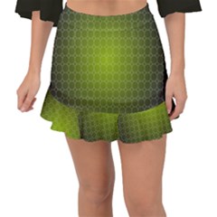 Hexagon Background Plaid Fishtail Mini Chiffon Skirt