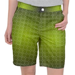 Hexagon Background Plaid Pocket Shorts