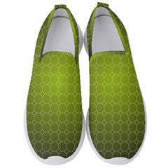 Hexagon Background Plaid Men s Slip On Sneakers