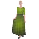 Hexagon Background Plaid Half Sleeves Maxi Dress View1