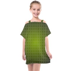 Hexagon Background Plaid Kids  One Piece Chiffon Dress by Mariart