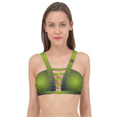 Hexagon Background Plaid Cage Up Bikini Top by Mariart