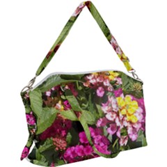 Summer Lantana W Bee Canvas Crossbody Bag