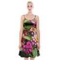 Summer Lantana w Bee Spaghetti Strap Velvet Dress View1