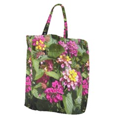 Summer Lantana W Bee Giant Grocery Tote by Riverwoman