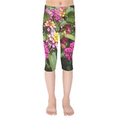 Summer Lantana W Bee Kids  Capri Leggings  by Riverwoman