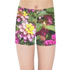 Summer Lantana W Bee Kids  Sports Shorts by Riverwoman