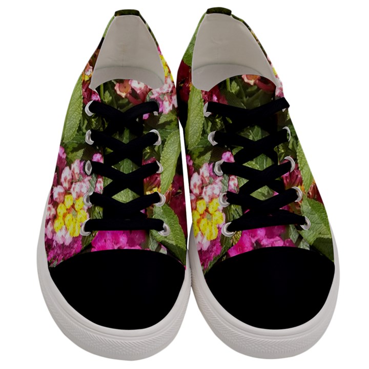 Summer Lantana w Bee Men s Low Top Canvas Sneakers