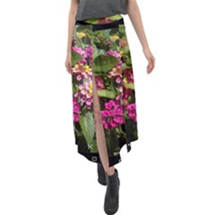 Summer Lantana W Bee Velour Split Maxi Skirt by Riverwoman