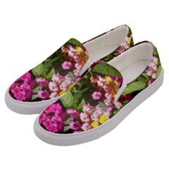 Summer Lantana W Bee Men s Canvas Slip Ons by Riverwoman