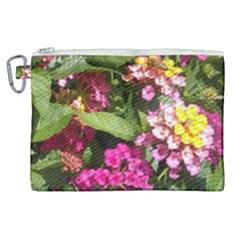 Summer Lantana W Bee Canvas Cosmetic Bag (xl) by Riverwoman