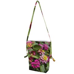 Summer Lantana W Bee Folding Shoulder Bag by Riverwoman