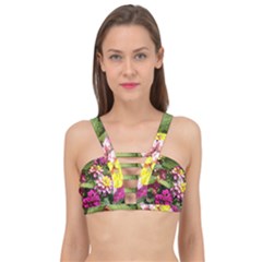 Summer Lantana W Bee Cage Up Bikini Top by Riverwoman