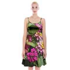 Summer Lantana W Bee Spaghetti Strap Velvet Dress by Riverwoman