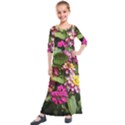 Summer Lantana w Bee Kids  Quarter Sleeve Maxi Dress View1