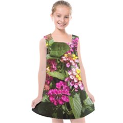 Summer Lantana W Bee Kids  Cross Back Dress by Riverwoman