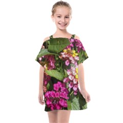 Summer Lantana W Bee Kids  One Piece Chiffon Dress by Riverwoman