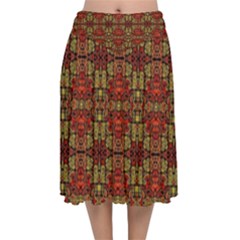 Na A 5 Velvet Flared Midi Skirt by ArtworkByPatrick