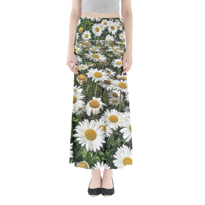 Columbus Commons Shasta Daisies Full Length Maxi Skirt