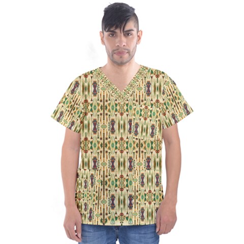 Na A 6 Men s V-neck Scrub Top by ArtworkByPatrick