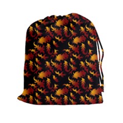 Abstract Flames Pattern Drawstring Pouch (xxl) by bloomingvinedesign