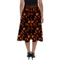 Abstract flames pattern Perfect Length Midi Skirt View2