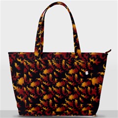 Abstract Flames Pattern Back Pocket Shoulder Bag  by bloomingvinedesign