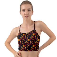 Abstract Flames Pattern Mini Tank Bikini Top by bloomingvinedesign