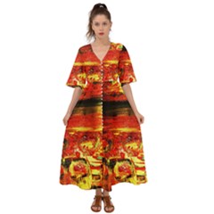 Secret Sign Of Masons Kimono Sleeve Boho Dress