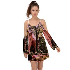 Hot Day In  Dallas 6 Kimono Sleeves Boho Dress