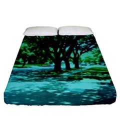 Hot Day In Dallas 5 Fitted Sheet (queen Size) by bestdesignintheworld