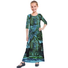 Hot Day In Dallas 8 Kids  Quarter Sleeve Maxi Dress by bestdesignintheworld